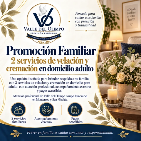 Pieza gráfica de previsión: velacion cremacion domicilio