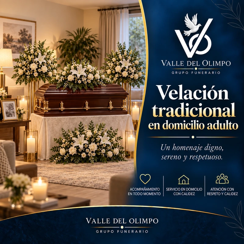Material gráfico de velación tradicional en domicilio adulto
